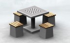 Betoninis šachmatų stalas 1100 eur plius PVM