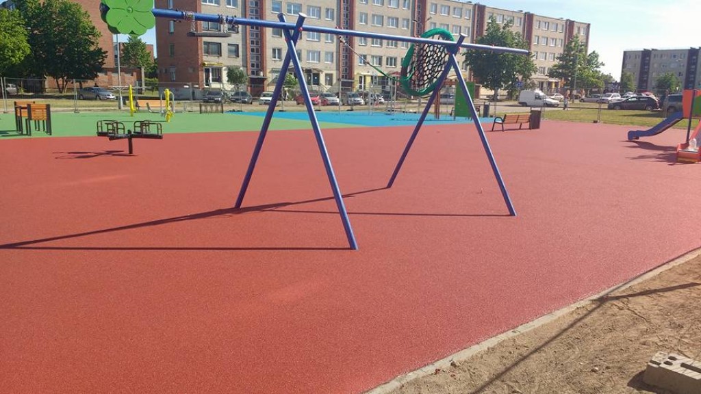 Smūgius sugerianti danga aikštelei